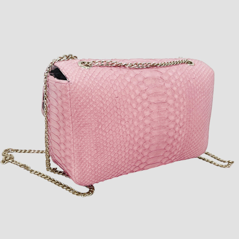Python leather bag