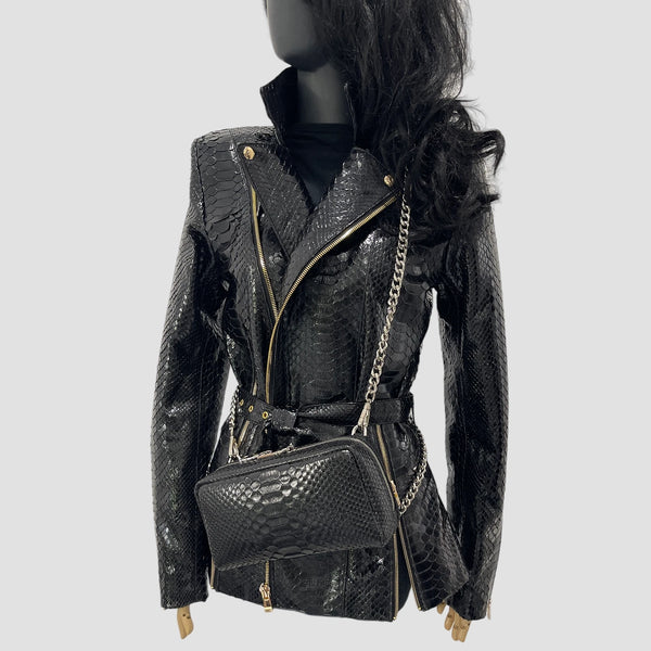 PYTHON LEATHER JACKET
