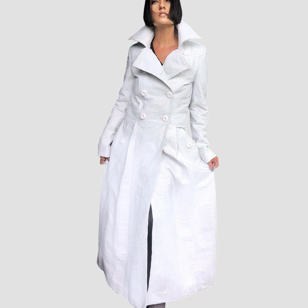 PYTHON LEATHER COAT