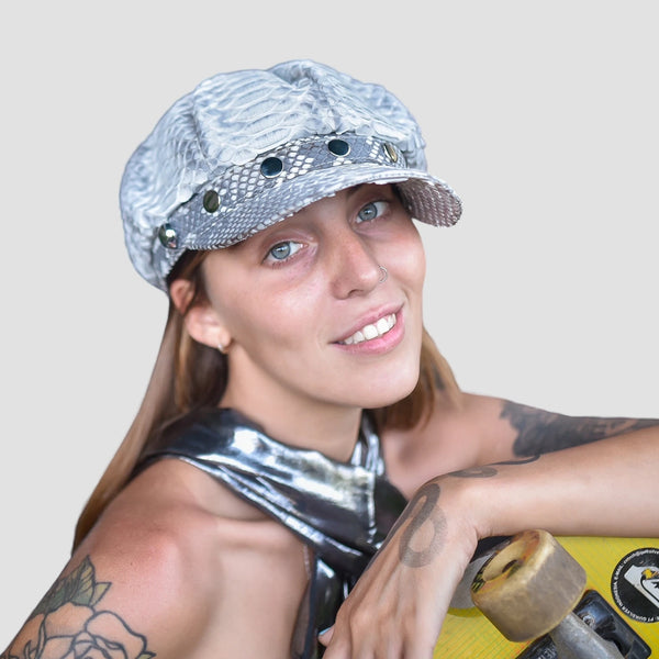 PYTHON LEATHER HAT