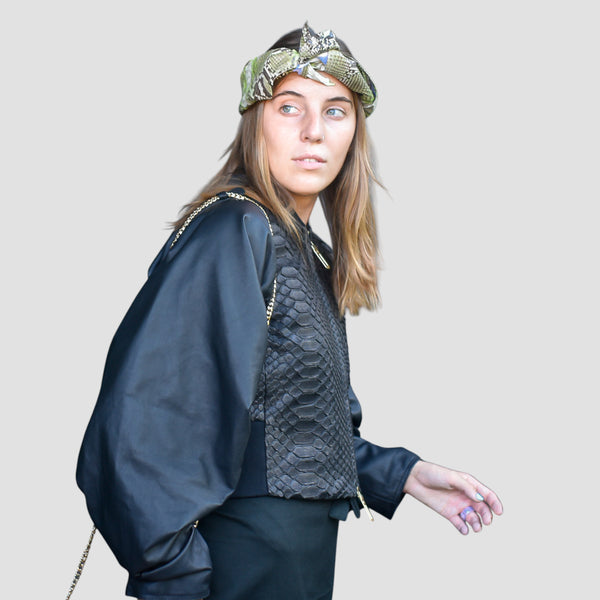 PYTHON LEATHER JACKET