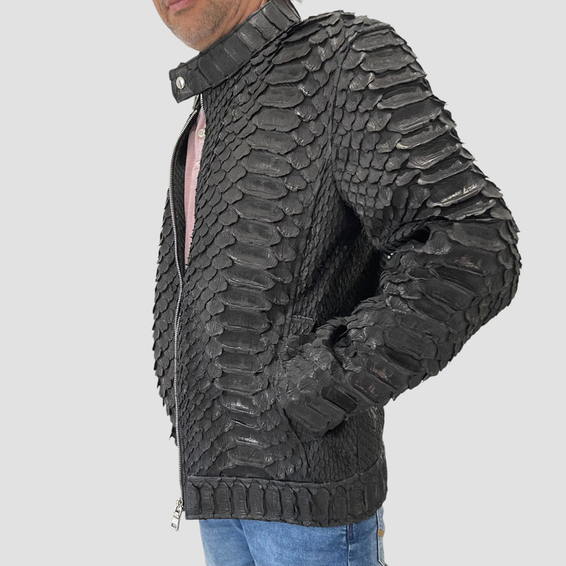 King python leather jacket
