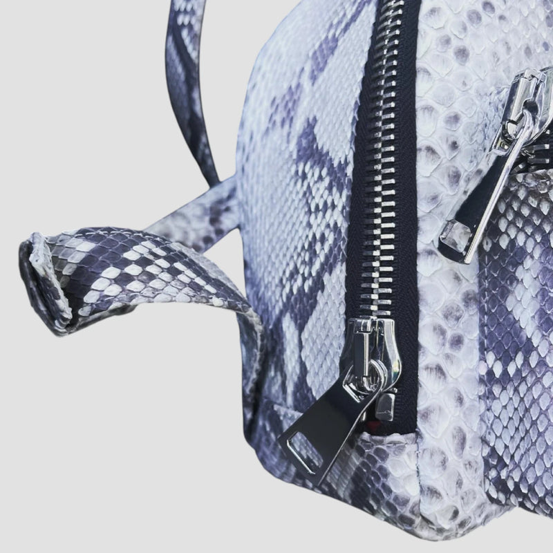 Python leather backpack