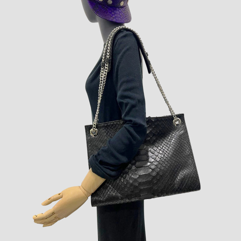King python leather bag