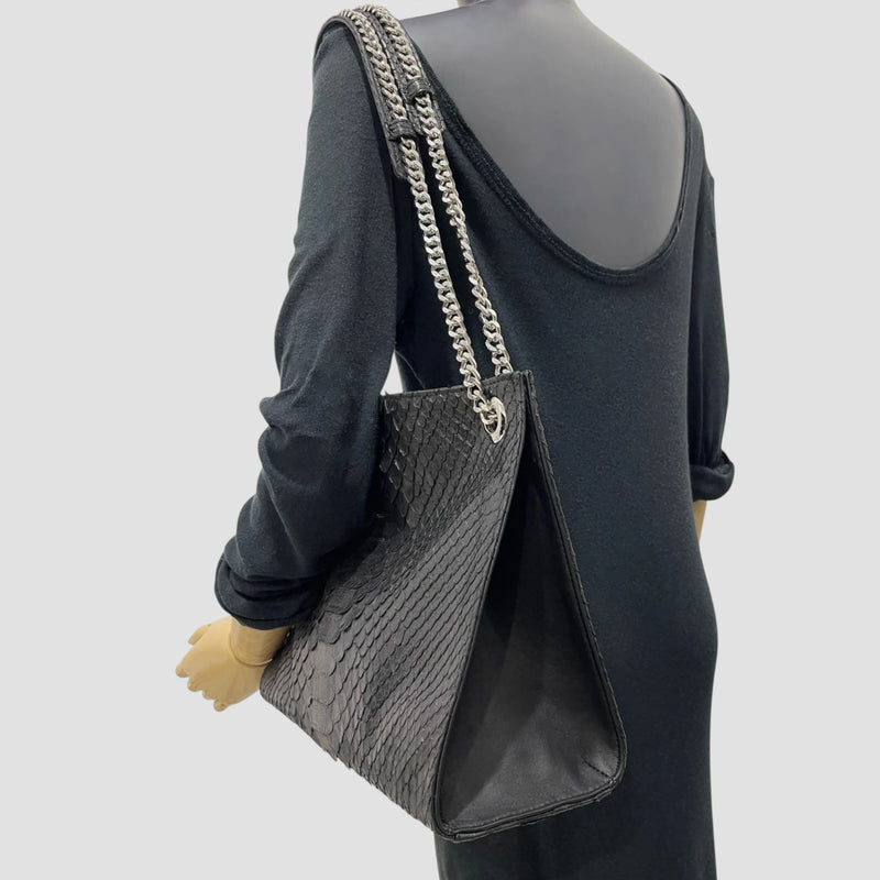 King python leather bag