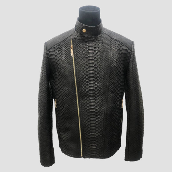 DRAGON PYTHON LEATHER JACKET