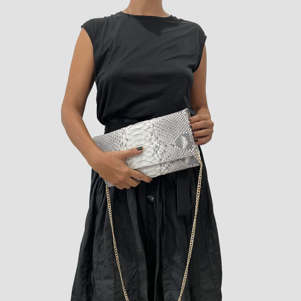 DRAGON PYTHON LEATHER BAG