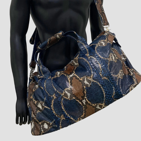 PYTHON LEATHER DUFFEL BAG