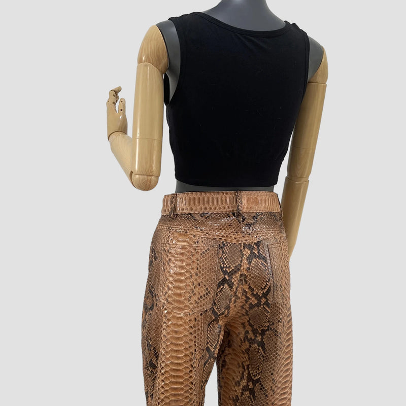 Python leather pants