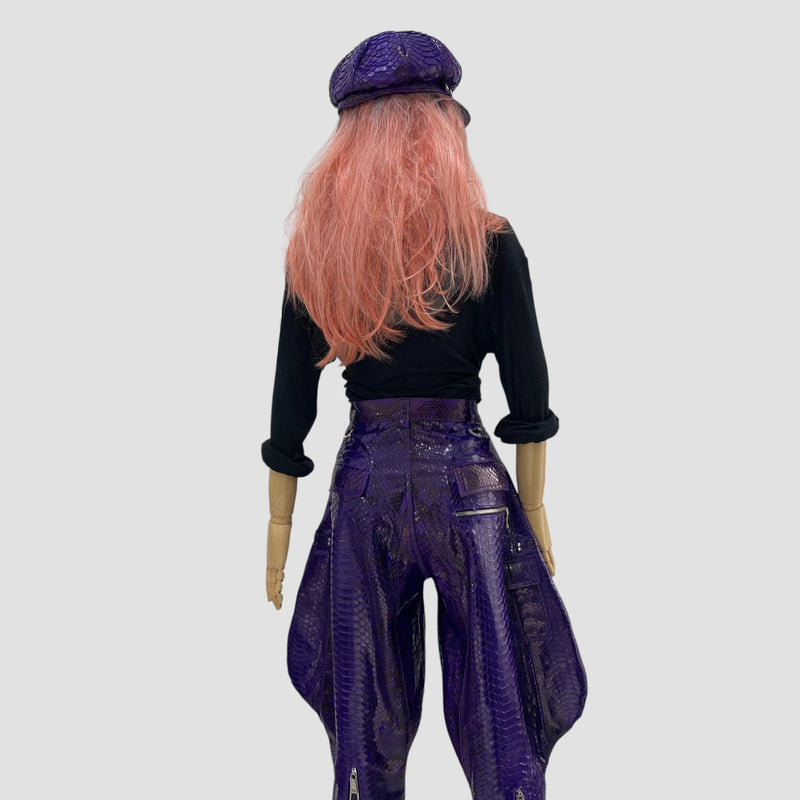 Python leather hat