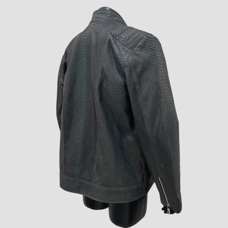 Python leather jacket