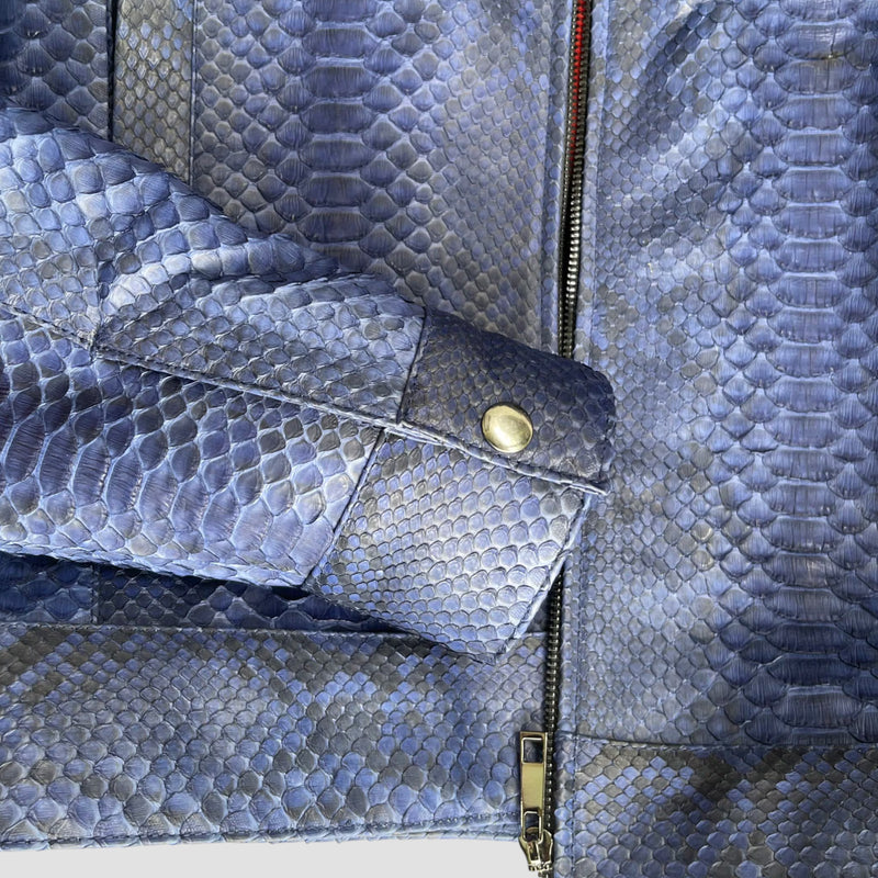 Python leather jacket