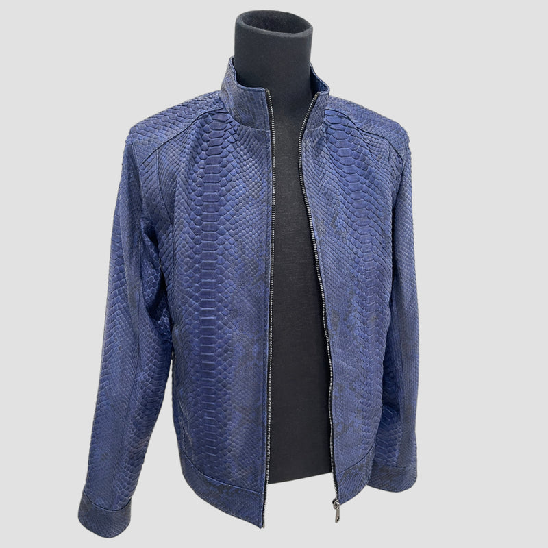 Python leather jacket