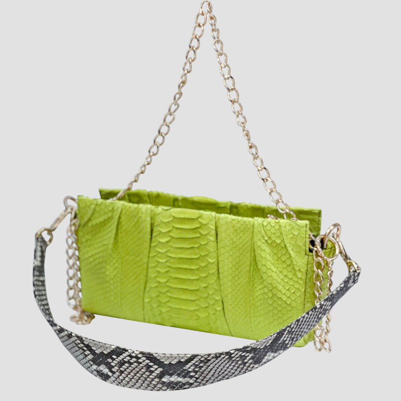 Python leather bag