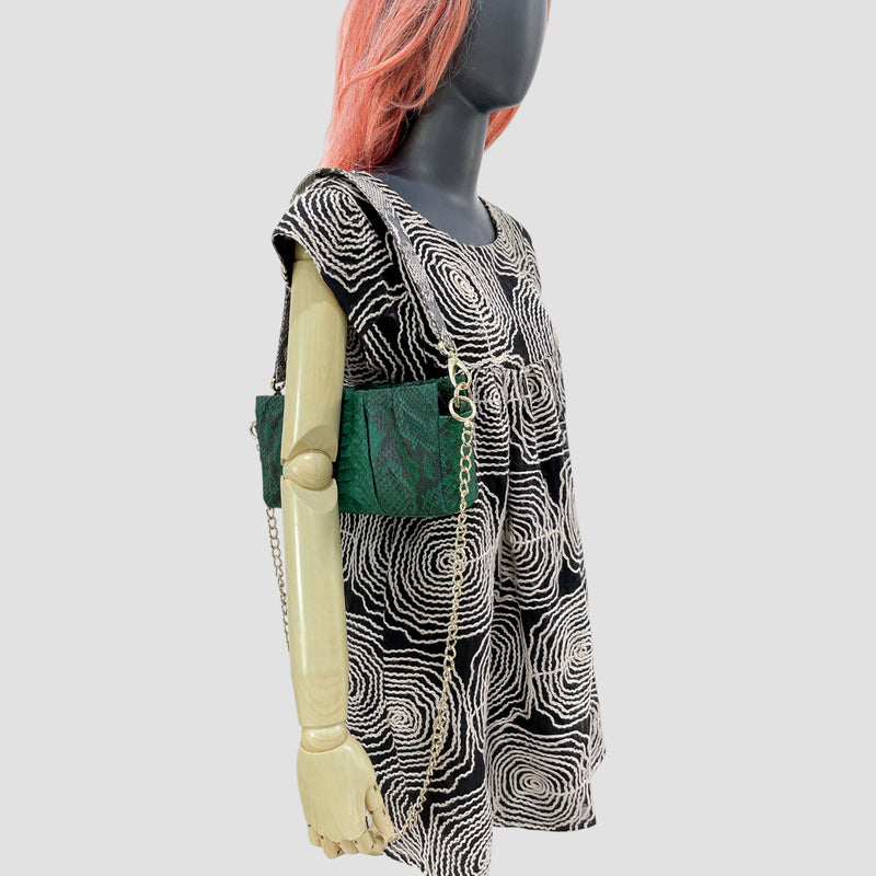Python leather bag