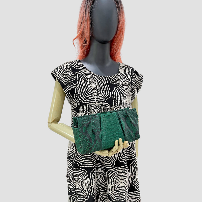 Python leather bag