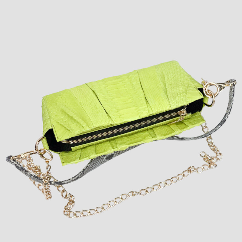Python leather bag