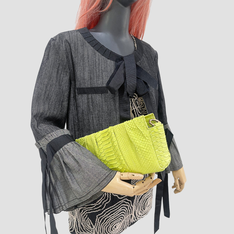 Python leather bag