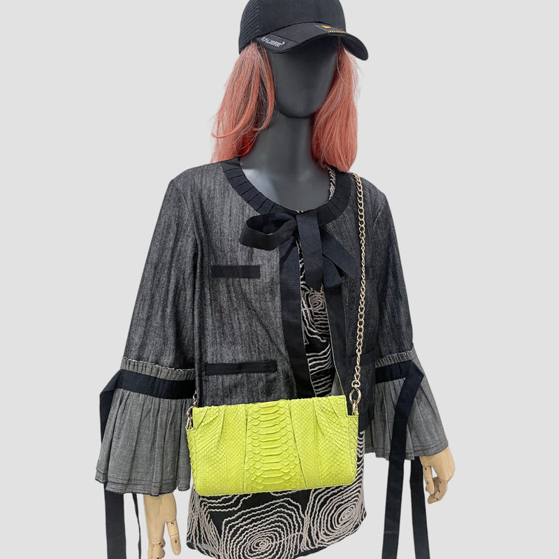 Python leather bag