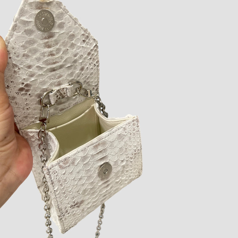 Python leather bag